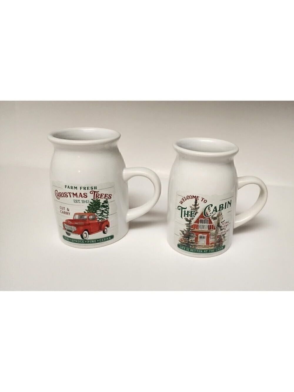 ANASTASIA SWEETS WINTER "CHRISTMAS TREE/ WELCOME TO THE CABIN"  MUG SET